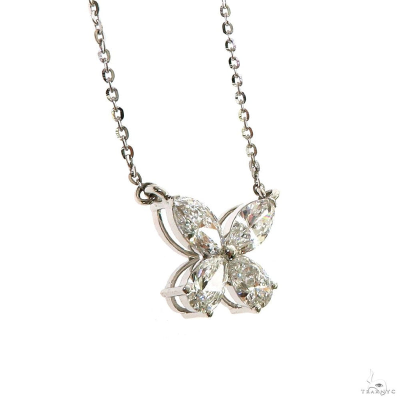 14K Gold Diamond Butterfly Necklace (Lab), photo 3 of 8