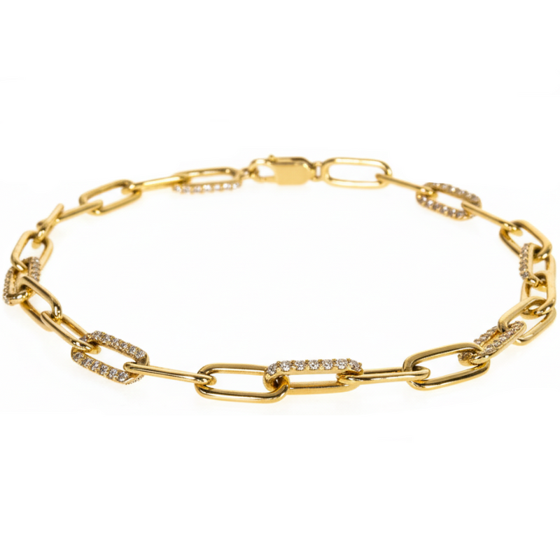 Paperclip Diamond Bracelet 69792