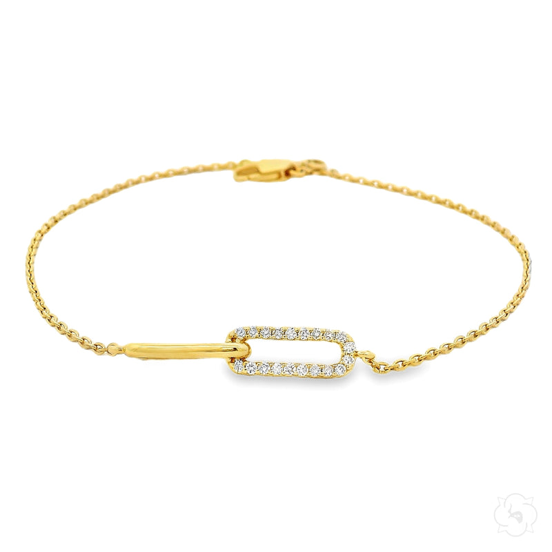 Paperclip Diamond Bracelet 69793