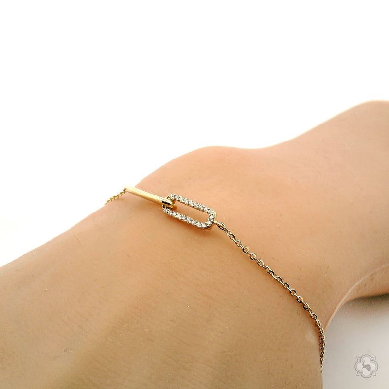 Paperclip Diamond Bracelet 69793