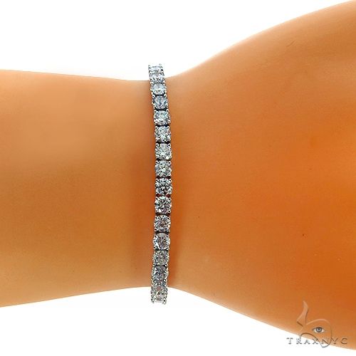 14K Gold Diamond Tennis Bracelet 3.5 mm 8 inches 69815 - Image 4