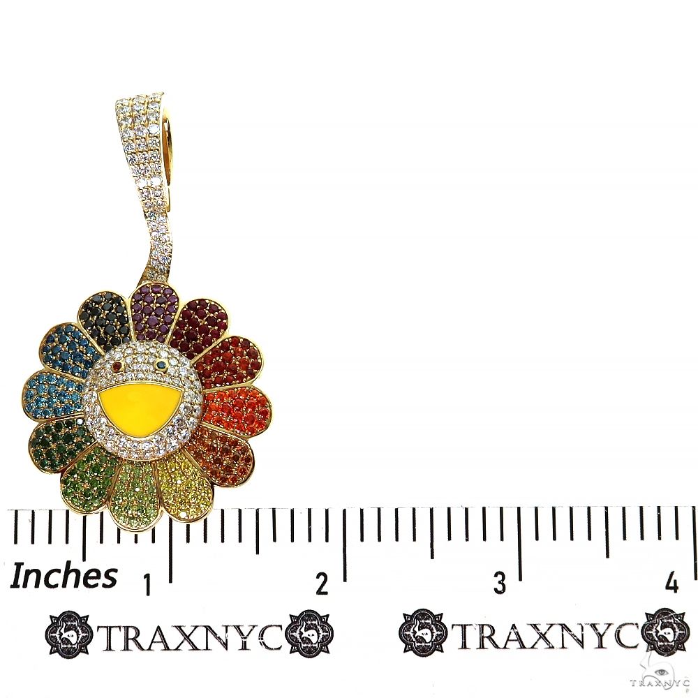 Custom Made Spinning Murakami Flower Pendant 69830 | TraxNYC