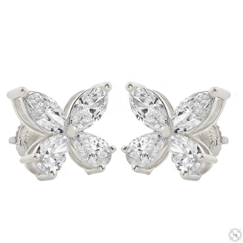 Diamond Butterfly Earrings (Lab) 69832 - Image 4