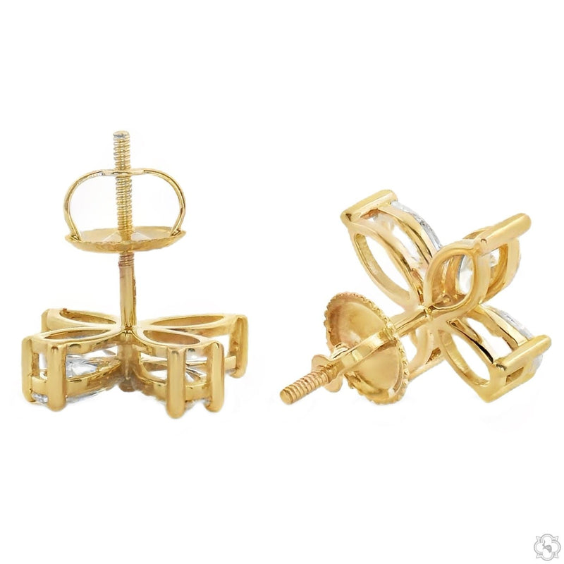 14K Gold Diamond Butterfly Earrings (Lab), photo 7 of 16