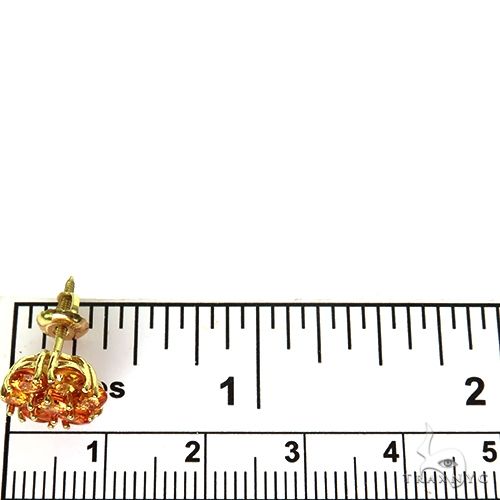 14K Gold Sunset Flower Earrings Small, photo 4 of 4