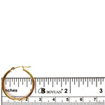 14K Gold Hoop Earrings 25mm 69910 - Image 4