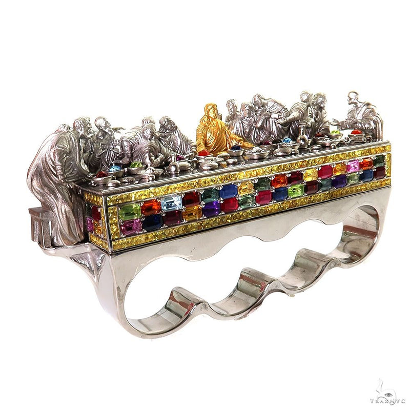 Gemstone Feast The Last Supper 4 Finger Ring 69921 - Image 2