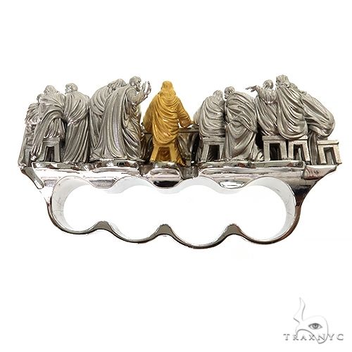 Gemstone Feast The Last Supper 4 Finger Ring 69921 - Image 8