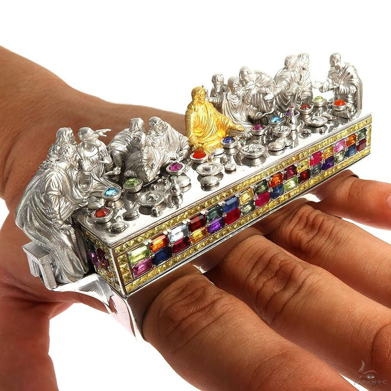 Gemstone Feast The Last Supper 4 Finger Ring 69921 - Image 9