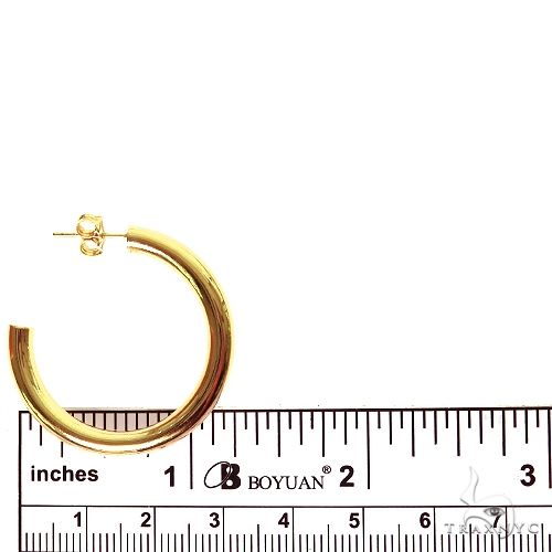 14K Gold Hoop Earrings 30mm 69923 - Image 4