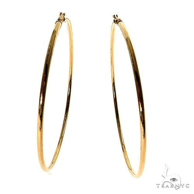 14K Gold Hoop Earrings 70mm 69924 - Image 1