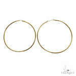 14K Gold Hoop Earrings 70mm 69924 - Image 3