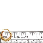 14K Gold Hoop Earrings 22mm 69925 - Image 4