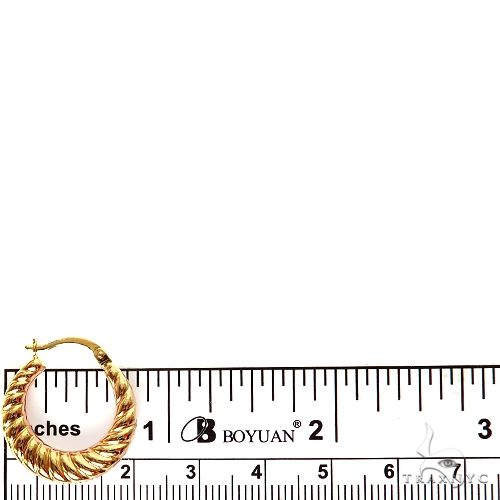 14K Gold Hoop Earrings 22mm 69925 - Image 4