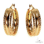 14K Gold Hoop Earrings 23mm 69926 - Image 1