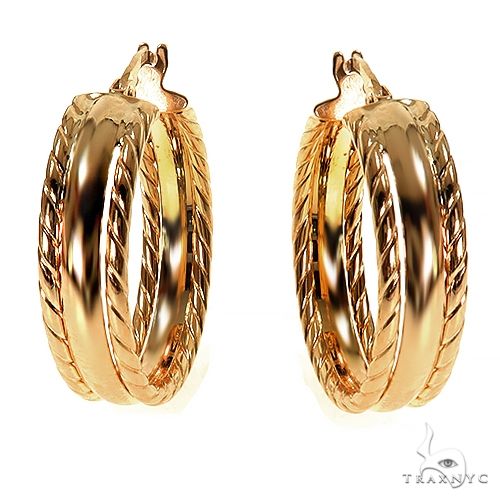 14K Gold Hoop Earrings 23mm 69926 - Image 1