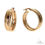 14K Gold Hoop Earrings 23mm 69926 - Image 2