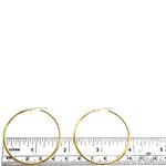 14K Gold Hoop Earrings 55mm 69927 - Image 3