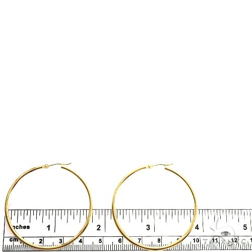 14K Gold Hoop Earrings 55mm 69927 - Image 3