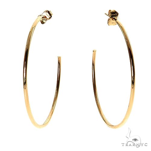 14K Gold Hoop Earrings 40mm 69928 - Image 1