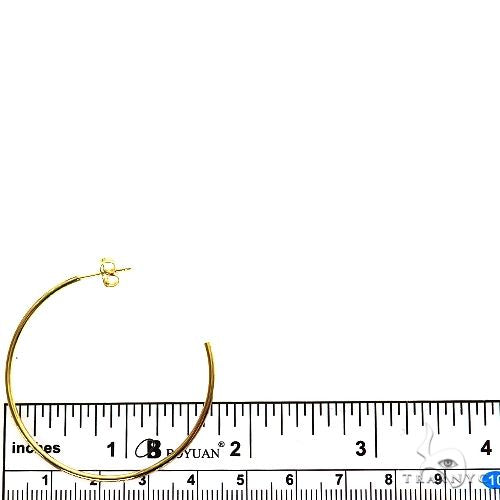 14K Gold Hoop Earrings 40mm 69928 - Image 4