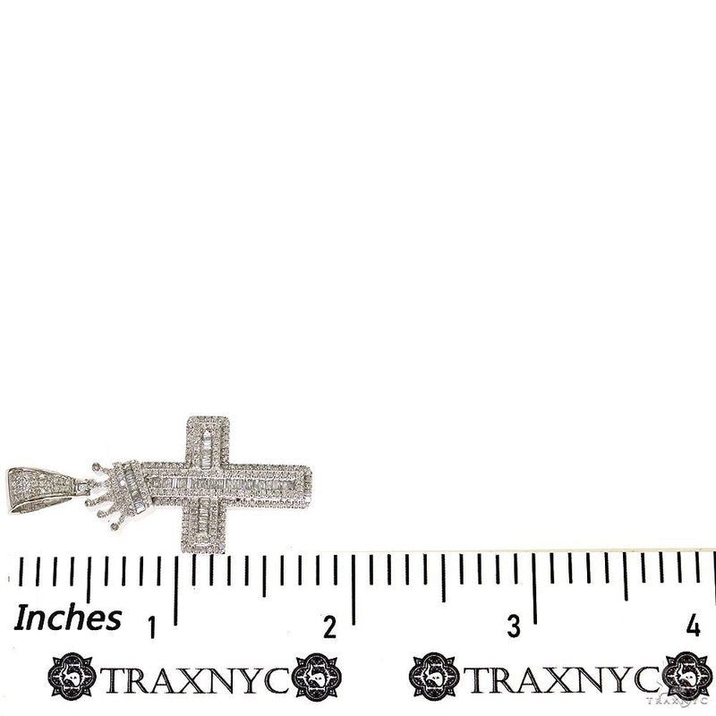 Baguette Diamond Crown Cross Pendant 69950 - Image 6