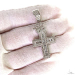 Baguette Diamond Crown Cross Pendant 69950 - Image 7