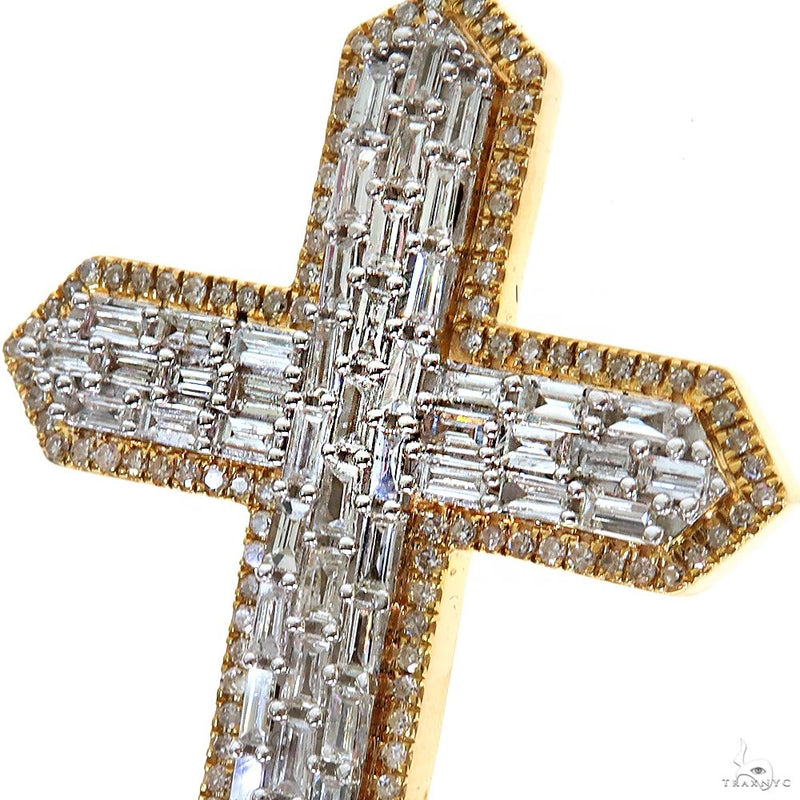 Baguette Diamond Cross Pendant, photo 4 of 8