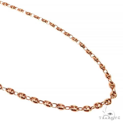 14k Rose Gold Solid Fancy Link 5.9mm 12.5 Inches 69957 - Image 1