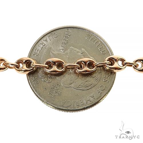 14k Rose Gold Solid Fancy Link 5.9mm 12.5 Inches 69957 - Image 3