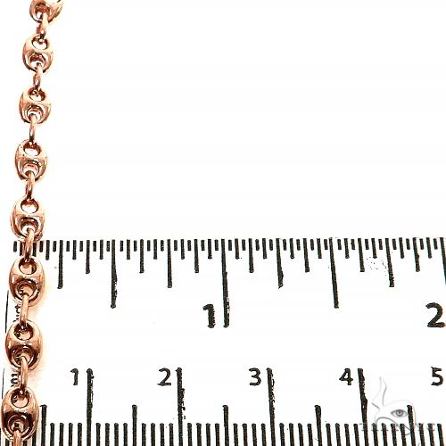 14k Rose Gold Solid Fancy Link 5.9mm 12.5 Inches 69957 - Image 4