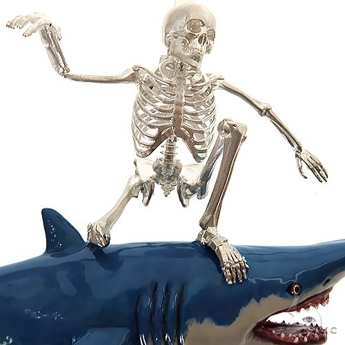 シャーク　マウス　スカル　オブジェ Skeleton Shark Surfer 69965 | TraxNYC