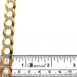 10k Solid Two-Tone Curb Bracelet 12mm 9 Inches 69973 - Image 4