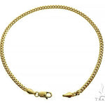 14K Yellow Gold Solid Thin Miami Cuban Link Bracelet 8 Inches 2.6mm 69987 - Image 2