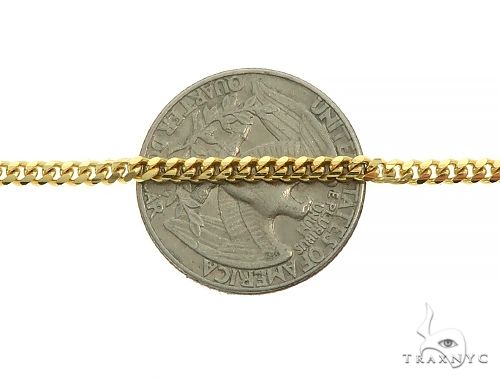 14K Yellow Gold Solid Thin Miami Cuban Link Bracelet 8 Inches 2.6mm 69987 - Image 5