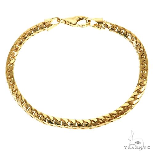 14k Yellow Gold Solid Franco Link Bracelet 4.6mm 8 Inches 69991 - Image 1