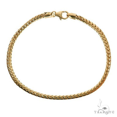 14k Yellow Gold Solid Franco Link Bracelet 2.9mm 8 Inches 69995 - Image 1