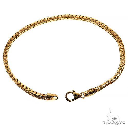 14k Yellow Gold Solid Franco Link Bracelet 2.9mm 8 Inches 69995 - Image 2
