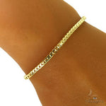 14k Yellow Gold Solid Franco Link Bracelet 2.9mm 8 Inches 69995 - Image 5