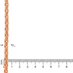 14K Rose Gold Solid Round Box Link Bracelet 8.25 Inches 5.5mm 70900