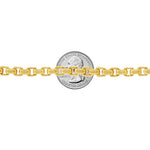 14K Yellow Gold Solid Round Box Link Bracelet 10 Inches 6.4mm 70898