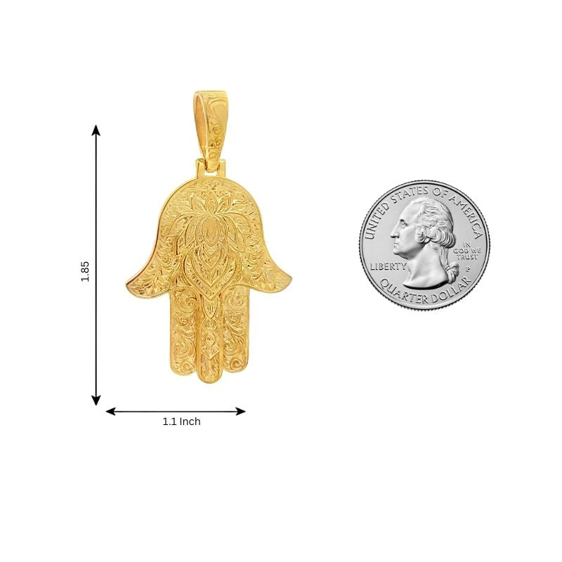 Gold Hamsa Pendant, view 7