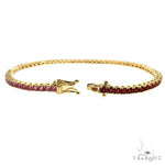 7 Pointer Rainbow Sapphire Tennis Bracelet 68573 - Image 2
