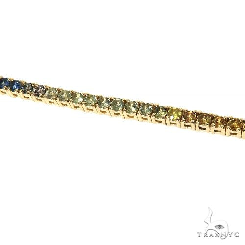 7 Pointer Rainbow Sapphire Tennis Bracelet 68573 - Image 3