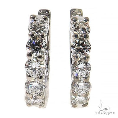 7 Pt Hoop Diamond Earrings (Lab) 68299 - Image 1