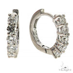 7 Pt Hoop Diamond Earrings (Lab) 68299 - Image 2