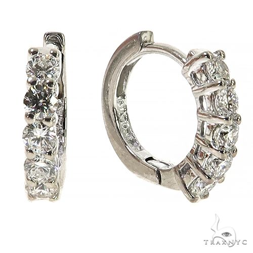 7 Pt Hoop Diamond Earrings (Lab) 68299 - Image 2