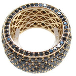 7 Row Fully Black Diamond Ring 23499 - Image 5