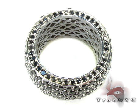 14K Gold 7 Row Fully Black Diamond Ring, photo 5 of 7