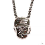 Mini Donald Trump Pendant with Franco Chain Set .925 Silver 70001 - Image 1